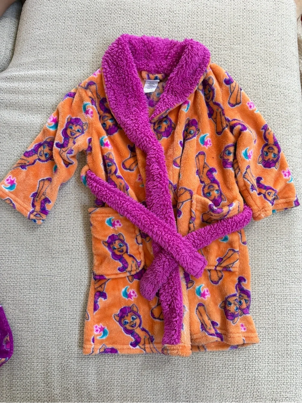 Girls' Purple & Orange Plush My Little Pony Pajama Set
